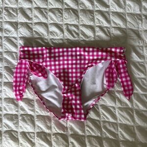 Énfasis swim gingham side bow bikini bottom